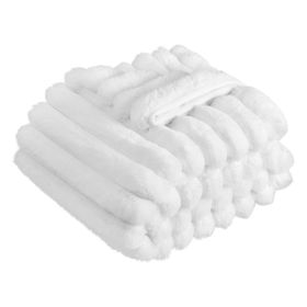 Soft Throw Blanket 50 x 60 Inches / 1270 x 1524 mm Faux Fur Cozy Bed Blanket