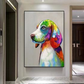 Oil Painting Handmade Hand Painted Wall Art Pop Cartoon Lion Animal Home Entryway Living Room Bedroom Luxurious Decoration Painting (Style: 03, size: 90x120cm)